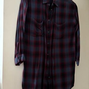 Gentle Fawn Red and Black Plaid Long Sleeve Dress